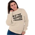 thumbnail image 4 of US Army Logo My Dad Defending Freedom Sweatshirt for Men or Women Brisco Brands 5X, 4 of 6