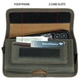 thumbnail image 3 of Luxmo Belt Holster for Samsung Galaxy A15 5G, Horizontal Nylon Fabric Phone Pouch Clip Protector Wallet Case with Strap Closure, Card Slots and Belt Loops (Fits with Rugged Cases) - Green, 3 of 9