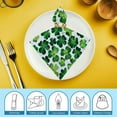 thumbnail image 6 of Qinduosi Lucky Clover Shamrocks Cloth Napkins Polyester St Patrick Dinner Napkins Great for Special Occasions or Dinner Parties 2 PCS, 6 of 7