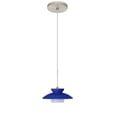 thumbnail image 2 of 1XT-271823-LED-BR-Besa Lighting-Trilo 7-One Light Cord Pendant with Flat Canopy-7 Inches Wide by 3.13 Inches High-Bronze Finish-Blue Matte Glass, 2 of 3