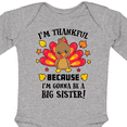 thumbnail image 4 of Inktastic Thanksgiving I'm Thankful Because I'm Gonna Be a Big Sister Girls Long Sleeve Baby Bodysuit, 4 of 5
