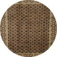 thumbnail image 1 of Ahgly Company Indoor Round Abstract Bakers Brown Southwestern Area Rugs, 6' Round, 1 of 6