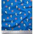 thumbnail image 1 of Soimoi Silk Fabric Floral & Dog Cartoon Print Sewing Fabric Yard 42 Inch Wide, 1 of 3