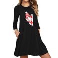 thumbnail image 1 of Qiopertar Robe Longue à Col Rond pour Femmes Robe de Soirée Décontractée en Solde à Moins de 5$ en Solde Accès Anticipé, 1 of 5