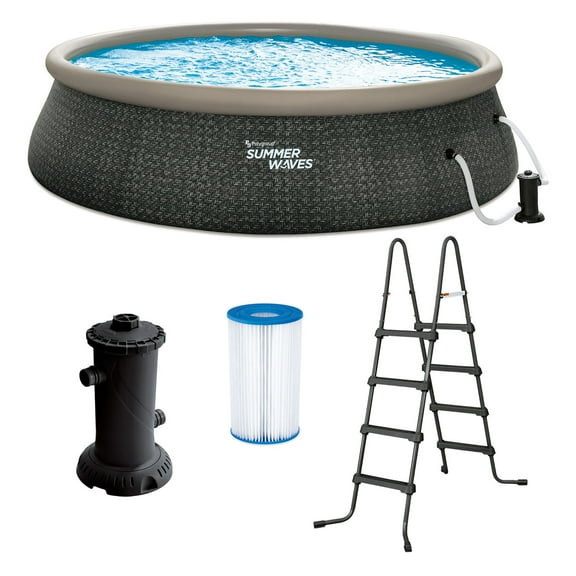 Summer Waves 18 Foot x 48 Inch Quick Set Ring Above Ground Swimming Pool