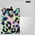 thumbnail image 2 of Neon Colored Leopard Skin Foldable Binder Folder Clipboard with Pen Slot Double Clips A4 Size File Storage, 2 of 8