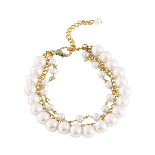 Perla collar de perro de joyería para el perrito del perrito brillante del gato de la boda del animal doméstico