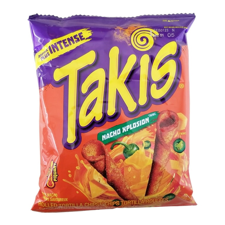 TAKIS Zesty Nacho Xplosion Rolled Tortilla Snacks, 90g/3.15 oz