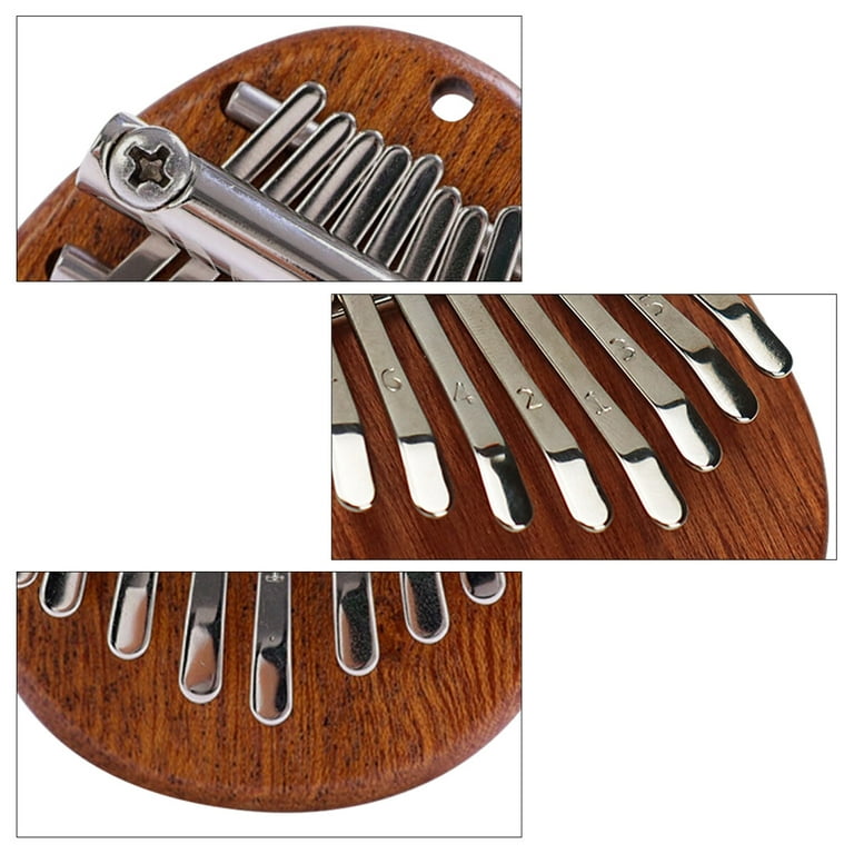8 Key Mini Kalimba Thumb Piano Portable Wooden Small Wearable