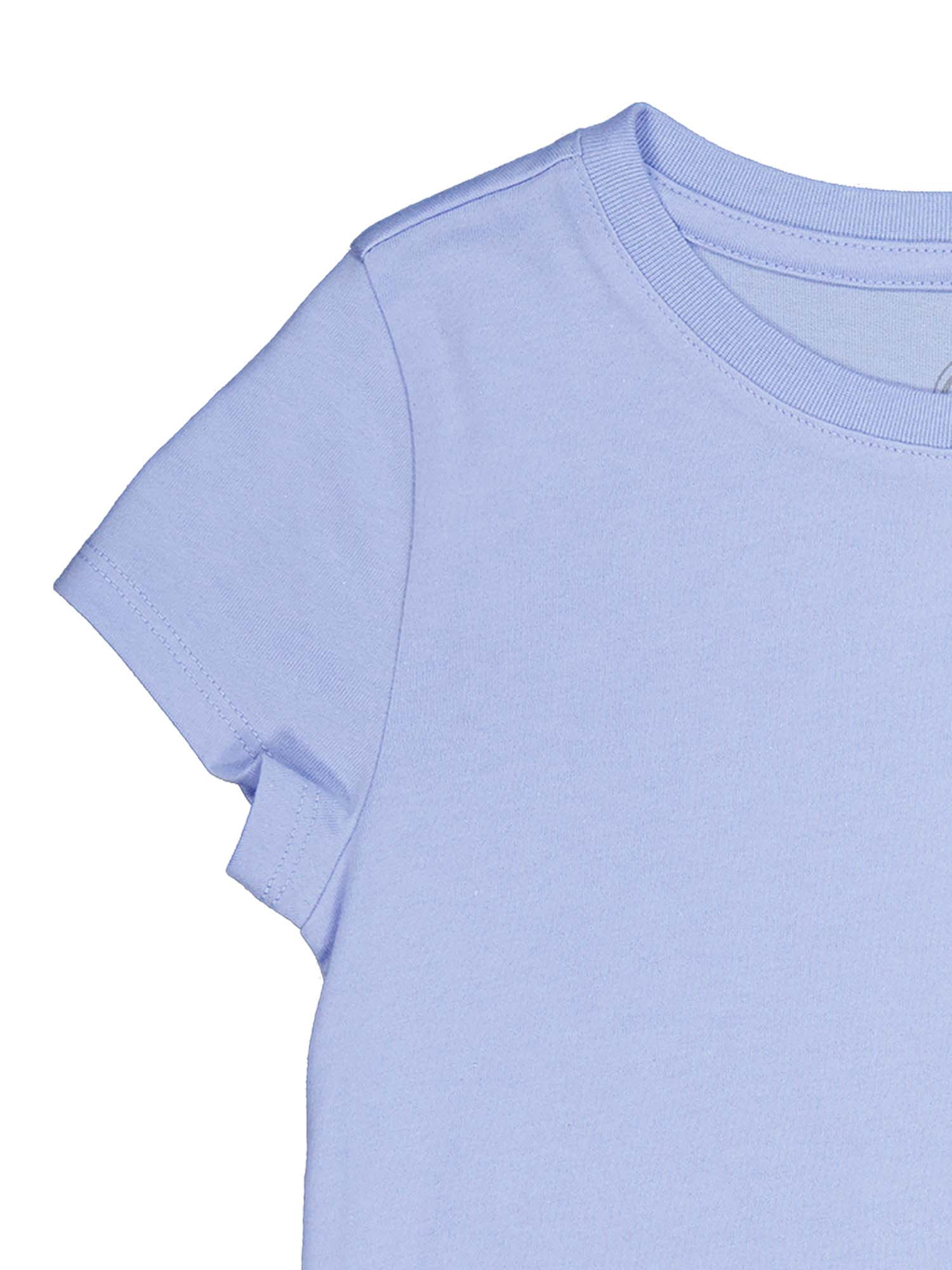 Wonder Nation Girls Kid Tough Tee with Short Sleeves, Sizes 4-18 & Plus