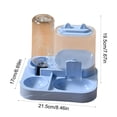 thumbnail image 3 of Comedero automático para mascotas (gatos y perros): dispensador 2 en 1 de comida y agua con comedero para croquetas por gravedad, base antideslizante, diseño elevado para facilitar la alimentació, 3 of 6
