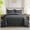 Charcoal Floral, variant on Imperial Homeware 3 Pcs Quilt Bedding Set Reversible Microfiber Coverlet with Pillow Shams for Summer - Lightweight Design Embossed Quilt Bedspread Smooth And Skin Friendly Twin size