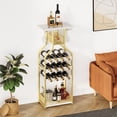 thumbnail image 4 of QinaQin Freestanding Floor Wine Rack, Multi-Functional Mini Bar Table with Storage Shelves and Glass Holder, 4 of 8