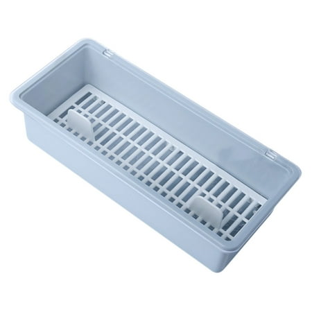 

1pc Kitchen Chopsticks Drain Box Fork Storage Case Kitchen Drainage Box (Blue)