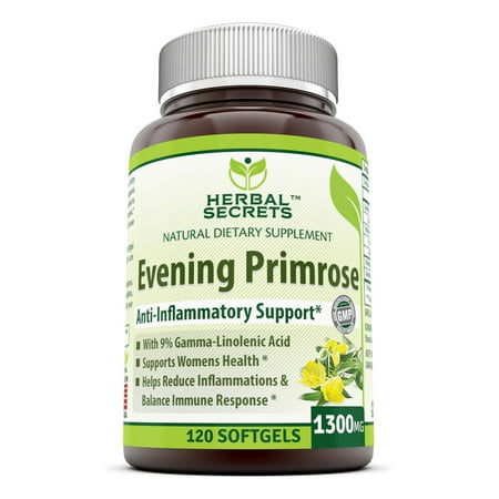 Herbal Secrets Evening Primrose  Oil 1300mg 120 (Best Evening Primrose Oil For Acne)