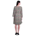 thumbnail image 4 of Moomaya Robe Courte Évasée Imprimée de Designer, Manches Longues, Tunique en Velours, Robes pour Femmes, 4 of 6