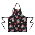 thumbnail image 2 of Pioneer Flower Floral Print Pattern Apron for Women and Men, Cotton Linen Waterproof with Pockets, Adjustable, 33x27 Inch for Kitchen, Gardening, BBQ, Salon, 2 of 6