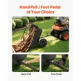 thumbnail image 5 of KFFKFF 10 Cu. Ft 500lbs Garden Utility Trailer, Tow-Behind Poly Dump Cart with 16" Tires, Hand Pull or Foot Pedal Operation, Durable Yard Trailer for Lawn Mowers, Tractors, and Garden Waste, 5 of 9