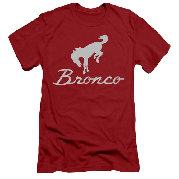 Ford Bronco Chrome Bronco Logo S/S Adult 30/1 T-Shirt Cardinal