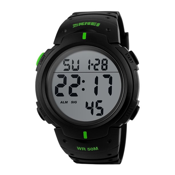 Reloj Deportivo con Pantalla Digital SKMEI Resistente al Agua, Pantalla Retroiluminada y con Cronómetro