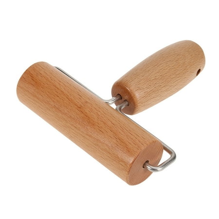 

WHAMVOX Wooden Rolling Pin for Baking Dough Roller with Handle Brown Easy to Clean Nonsticky Surface 7.8 Inches