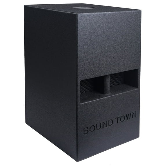 Sound Town CARME Series 12" 800W Powered PA/DJ Subwoofer with Folded Horn Design, Black (CARME-112SPW)