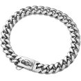 thumbnail image 1 of Collar de cadena para perro dorado con hebilla segura con piedras de circonita cúbica heladas Cadena de eslabones cubanos de acero inoxidable de metal de 33 quilates Collar de cadena de entrenamiento, 1 of 6