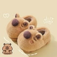 thumbnail image 5 of lnmuld Kids Slippers Capybara Themed Winter Girls Lined Indoor Slippers with Backstrap for and Youth Size:14.5-15 Years, 5 of 7