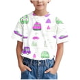 thumbnail image 1 of VOAVEKE T-Shirt d'Été Uni pour Tout-Petits, Haut Décontracté pour Enfants, T-Shirt Tendance pour Enfants, T-Shirt Imprimé Col Rond Confortable, Blouse à Manches Courtes Décontractée, 1 of 5