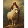 thumbnail image 1 of Jesus Good Shepherd Canvas Wall Art 15.75x11.81 Inches, 1 of 8