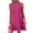 Hot Pink, variant on Women's Denim Dress ound Neck Sleeveless Button Back Ruffle Short Ruffle Edge Jean Dresses Summer Tank Dress M