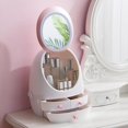 thumbnail image 4 of Organizador de maquillaje Sunnimix con espejo LED blanco 11' x 7.1' x 13.8', 4 of 8