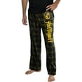 thumbnail image 1 of Harry Potter Adult Mens' Hufflepuff House Crest Plaid Pajama Pants (Small), 1 of 3