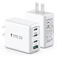 thumbnail image 1 of [Cargador] Cargador USB C sccvee de 40 W, bloque de carga rápida de 4 puertos, 1 of 7