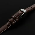 thumbnail image 4 of Uxcell Genuine Leather Band Smooth Flat Leather Watch Strap for Men and Women Dark Brown/Silver Tone 10mm, 4 of 7