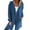 Blue XL, variant on Autumn Winter Women Jacket Turn-down Collar Single-breasted Long Sleeves Loose Solid Color Woolen Coat Pockets Mid Length Commuting Dating Overcoat