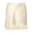 thumbnail image 4 of XIAONU Silky Mini Skirt For Women Lace Trimmed Satin Skirt Smooth Romantic Dinner Skirts, 4 of 4