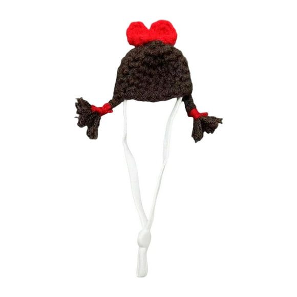 Mini gorro tejido a mano para animales pequeños | Correa ajustable para hámsteres, conejos y pájaros | Diseños de rana, conejo, arcoíris y zanahoria | Disfraz suave para mascotas para fiestas y fotos