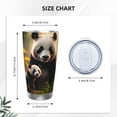 thumbnail image 4 of Lsque Forest Panda Pattern 20oz Car Cup with Lid and Straw, Insulated Coffee Cup with Straw Topper, Spill Proof Travel Coffee Mug, Stainless Steel Tumble-Straw Three-piece Set, 4 of 8