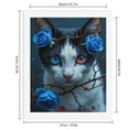 thumbnail image 2 of Paint by Numbers Kit for Adults, Blue Roses Cat Dual Eyes Paint by Numbers, Easy Paint by Numbers Kit for Adults Beginner, DIY Adult Paint by Number Kits on Canvas, Home Decor, 2 of 7