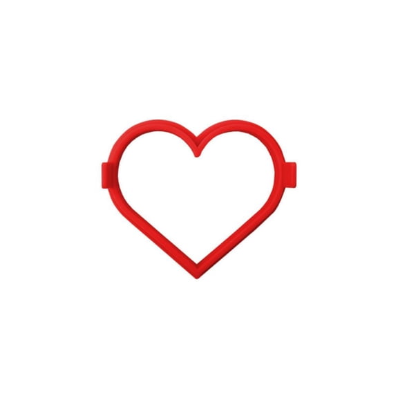 Outoloxit Heart Shaped Pancake Maker Mold, Food Grade Silicone Reusable Breakfast Tool for Valentine‘s Day, Cookies, Chocolate, Easy to Clean Kitchen Baking Gift Set