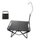 thumbnail image 2 of Mesa de camping plegable, mesa de parrilla de acero al carbono, mesa de picnic portátil multifuncional con soporte de luz, 2 of 8