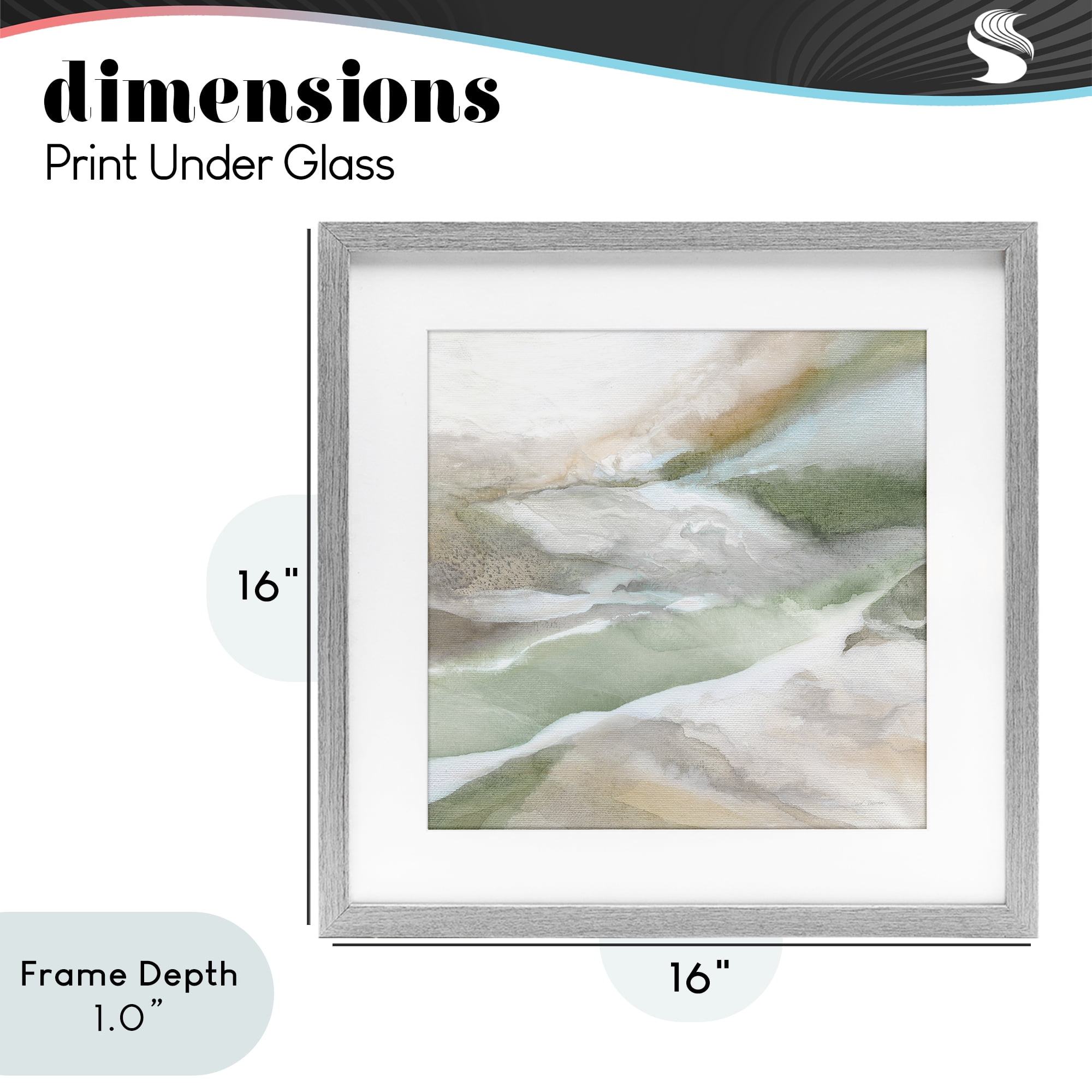 Stupell Industries Serene Misty Landscape Gray Framed Print Under Glass, design by Carol Robinson