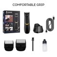 thumbnail image 2 of Men's Electric Body Hair Trimmer Kit - Fast-Cutting, Anti-Stuck Razor for Private Area & Underarm Grooming with 3ml Lubricating Oil, Rechargeable USB Charger, 2 Guide Combs, Cleaning Brush, Charging, 2 of 7