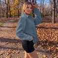 thumbnail image 5 of SUNBS Womens Sweatshirts Polo Collar Half-Button Oversized Long Sleeve Lounge Pullover Tops, 5 of 8