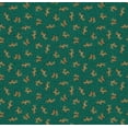thumbnail image 2 of 3 Wishes Fabric Christmas Reindeer Toss on Green Price per Yard, 2 of 5