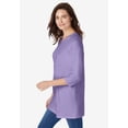 thumbnail image 3 of Woman Within Plus Size Perfect Three-Quarter Sleeve Crewneck Tunic, 3 of 6