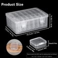 thumbnail image 2 of Small Bead Organizers, 15 Pieces Plastic Storage Cases Mini Clear Bead Storage Containers Transparent Boxes with Hinged Lid and Rectangle Clear Craft, 2 of 5