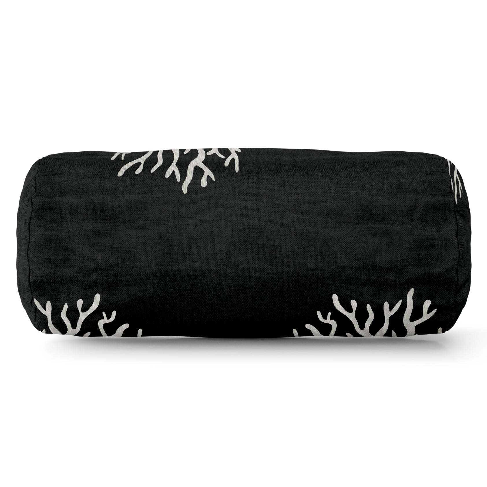 Majestic Home Goods Indoor Outdoor Black Coral Round Bolster Decorative