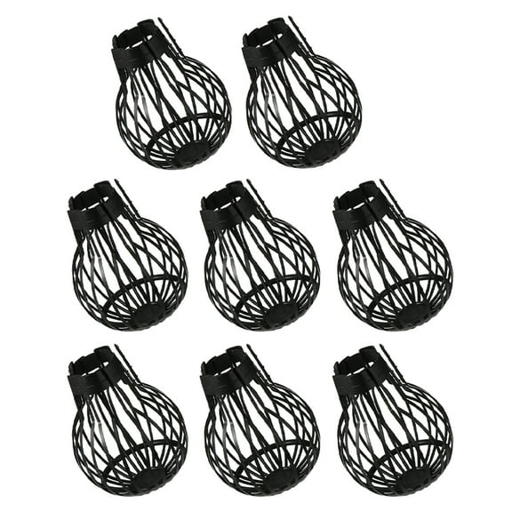 MERRYHAPY 8Pcs Gutter Downspout Screen Black Plastic Leaf Strainer Roof Drain Filter Cover for Home